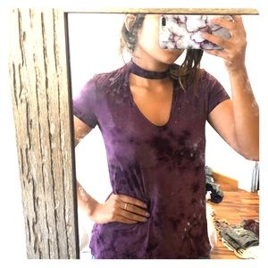 American Eagle Choker Tie Dye top